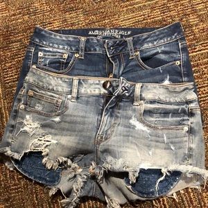 2 pair America eagle denim shorts